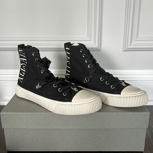 All Saints Elena Logo Canvas High Top NWT size 7M